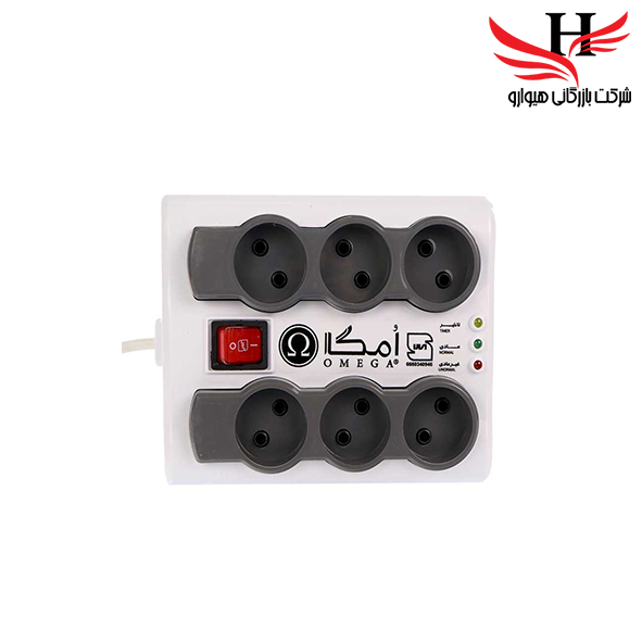 تصویر محافظ برق 6 خانه امگا OMEGA 3M P6000